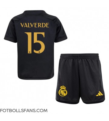 Real Madrid Federico Valverde #15 Replika Tredje Tröja Barn 2023-24 Kortärmad (+ Korta byxor)